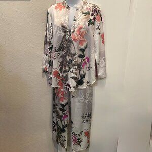 NATORI FABRIC FLORAL PRINT PAJAMAS